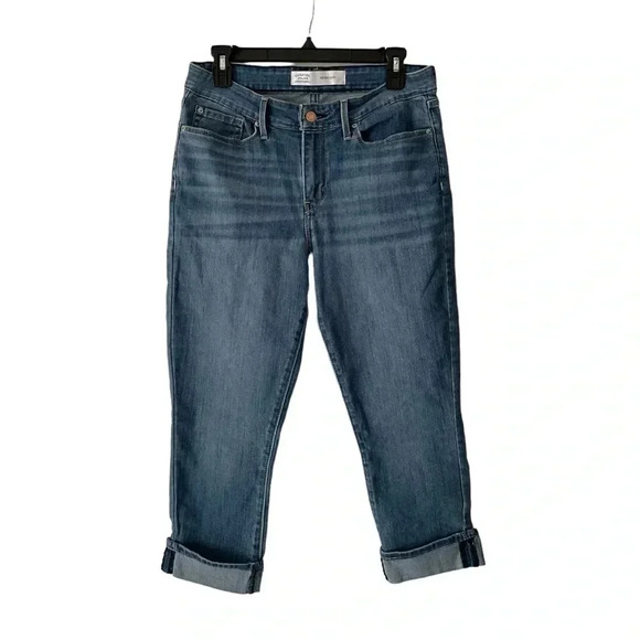 Levi’s Signature Mid Rise Capri Blue Denim Women’s Jeans - Picture 1 of 6